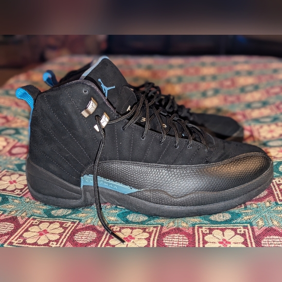 Air Jordan 12 Retro 2009 Nubuck Black University Blue Men's 10.5 Needs Restore - Picture 1 of 16
